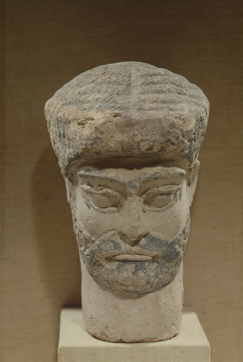 ひげを生やした男の頭、紀元前1800年頃 作： エラム人