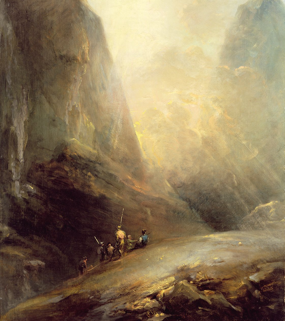 バンディッティのある山の風景、1780年頃 作： エリアス・マーティン