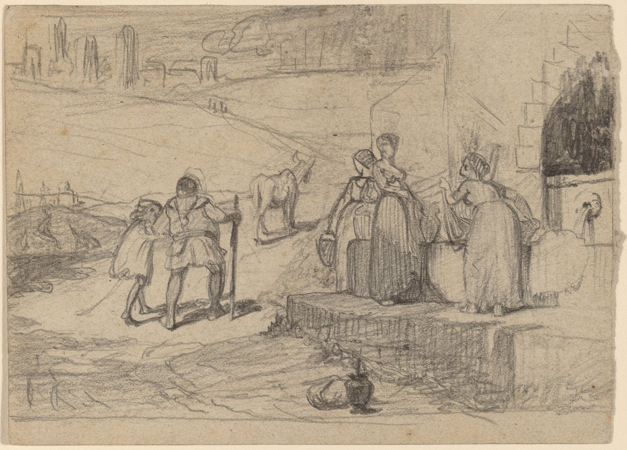 父と息子、c。 1859年。 作： エリフ・ヴェダー
