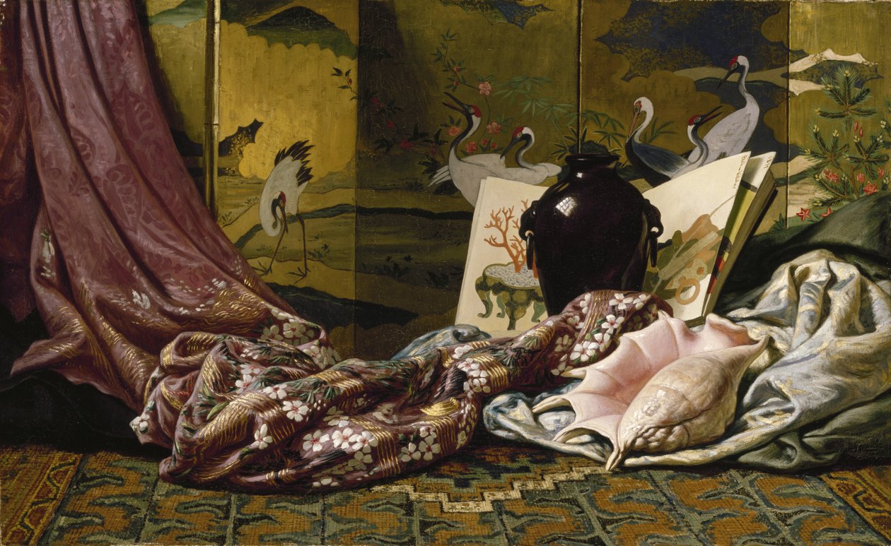 日本の静物、1879 作： エリフ・ヴェダー