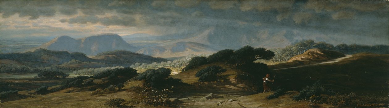 ウンブリアの嵐、1875 作： エリフ・ヴェダー