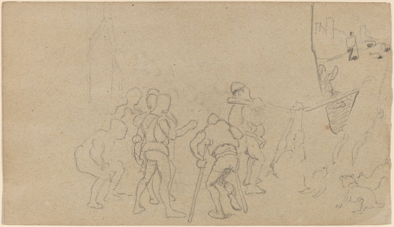 村の情景、c. 1859年。 作： エリフ・ヴェダー