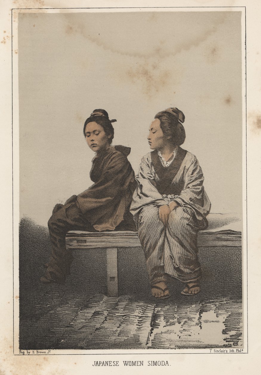 日本人女性、下田、1855 作： エリファレット・ブラウン