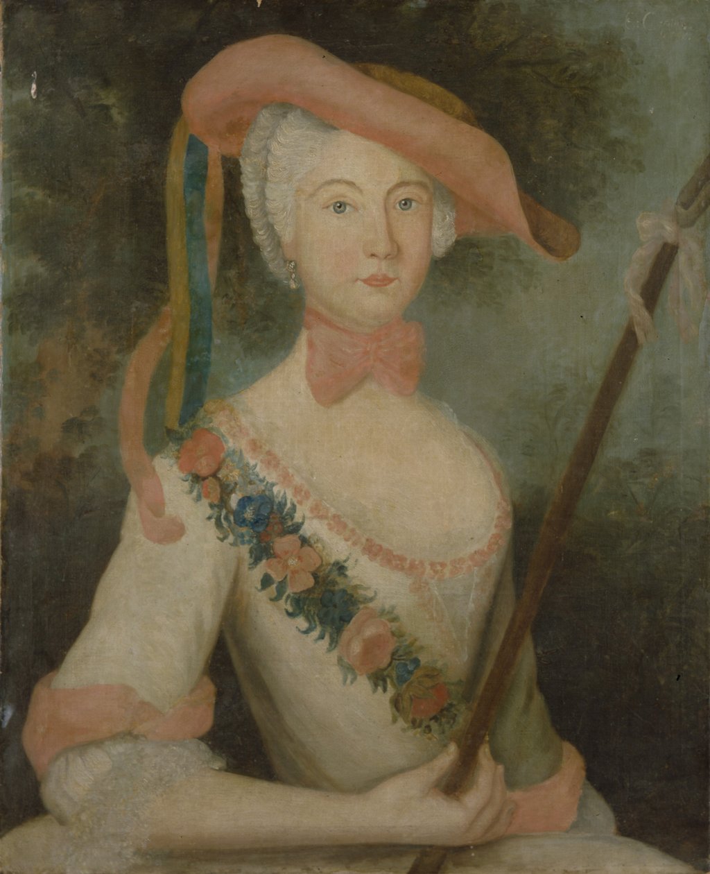 自画像、c.1725-40 作： ブランズウィック・ビバーンのエリザベス・クリスティン