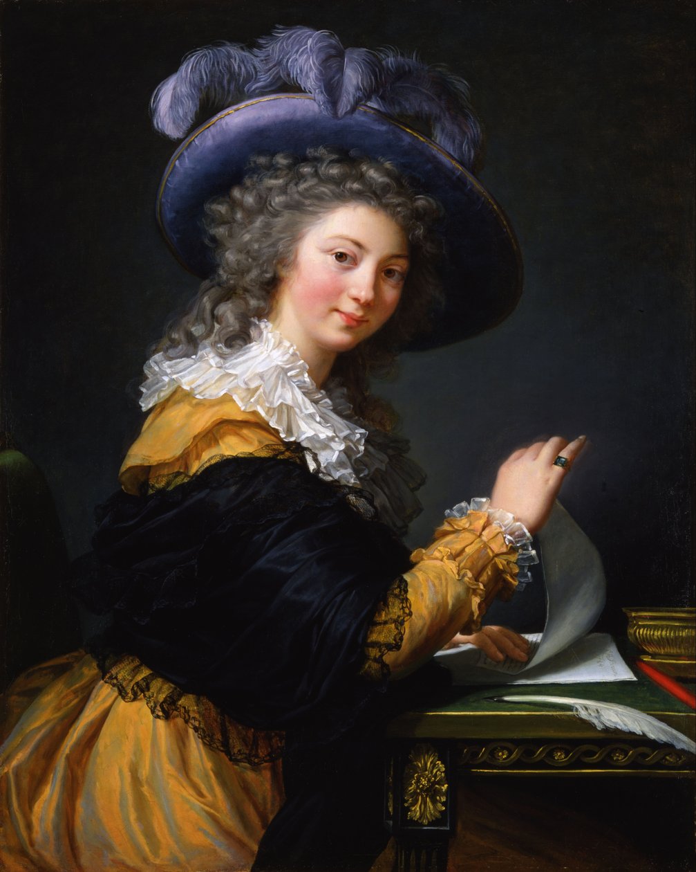 Comtesse deCérès以前のタイトル（1963年から1992年まで）-Lady Folding a Letter 作： Elisabeth Louise Vigee Lebrun