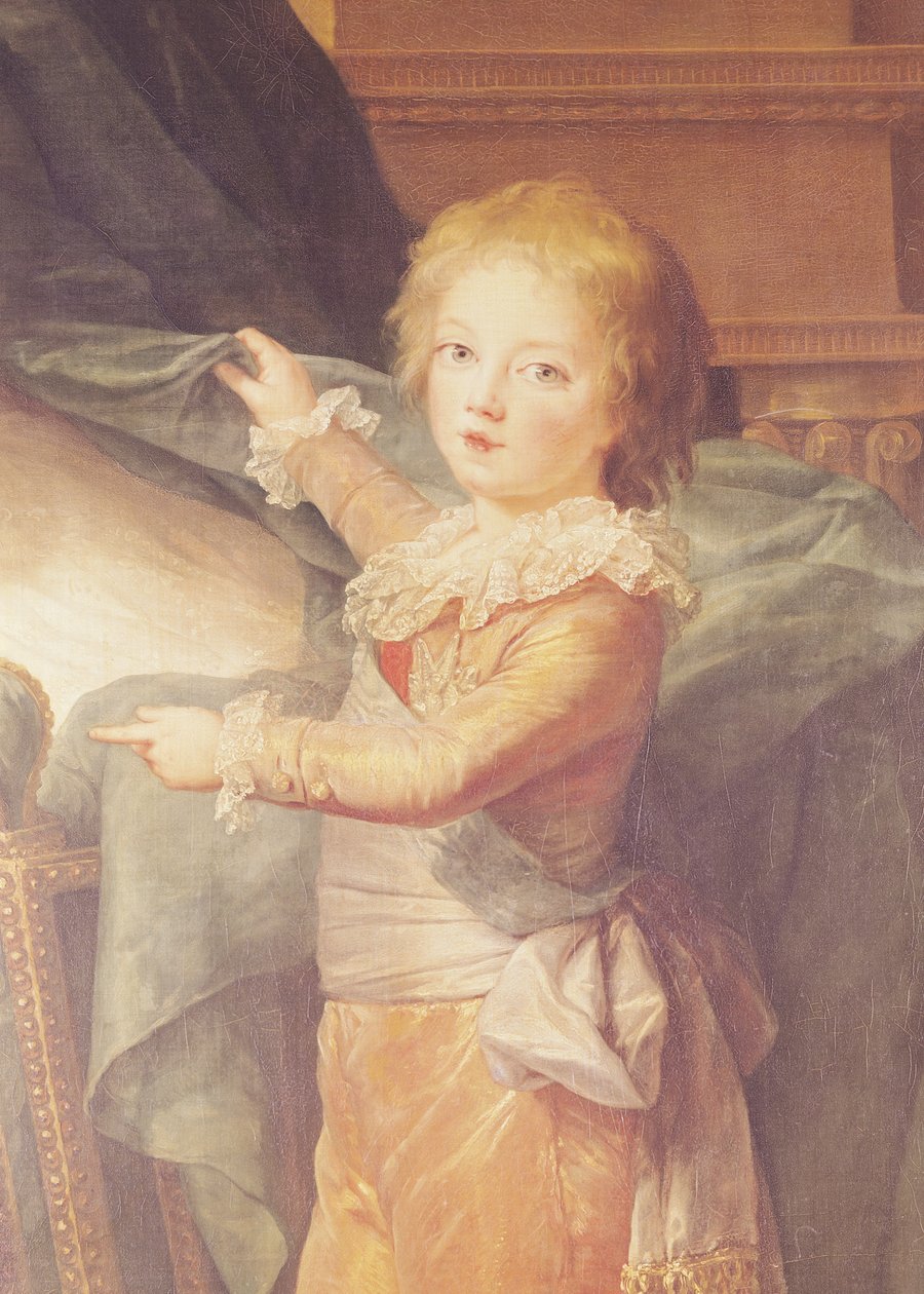 マリーアントワネットと彼女の子供たち、ルイジョゼフザビエルの詳細（1781-89）（3822の詳細） 作： Elisabeth Louise Vigee Lebrun