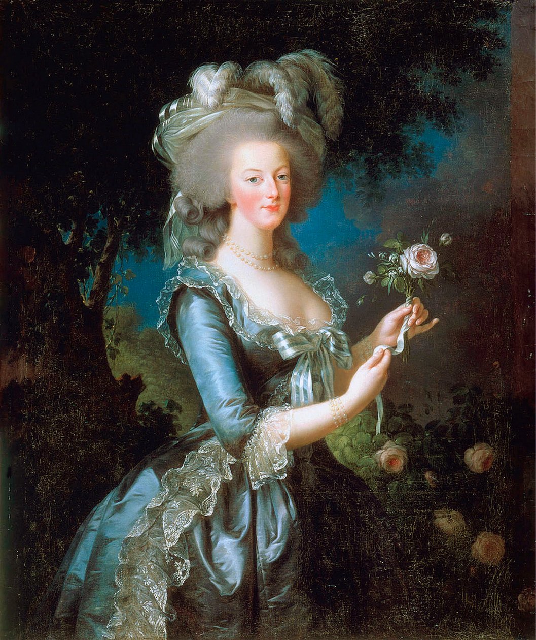 マリーアントワネットアララローズ、1783年。 作： Elisabeth Louise Vigee Lebrun