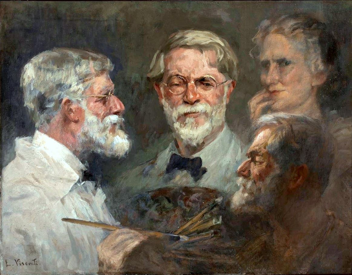 3つのポジションでの自画像 作： エリシュー・ヴィスコンティ