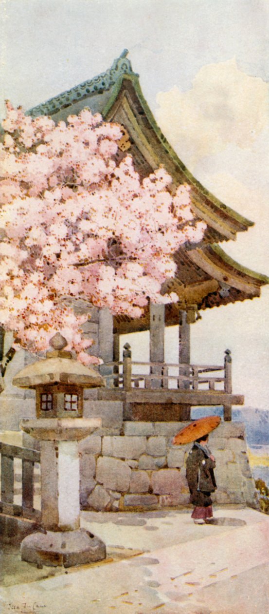 京見津の桜（カラーリトグラフ） 作： エラデュケイン