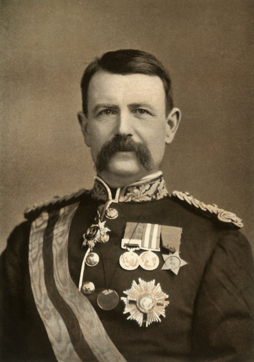 「チャールズ・ウォーレン中将、G.C.M.G.」、1900年。 作： エリオットアンドフライ