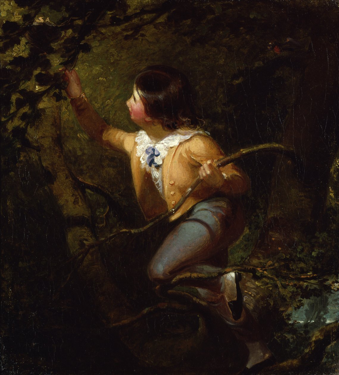 鳥の巣作り、1837年。 作： エマヌエル・ゴットリーブ・ロイツェ