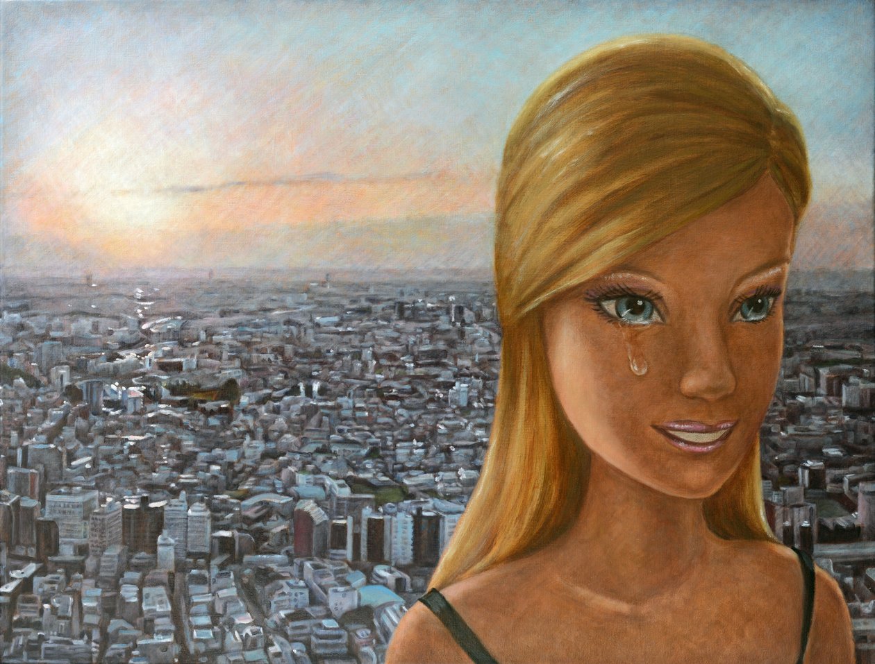 バービー・イン・トワイライト, 2012（キャンバスに油彩） 作： 相田恵美子
