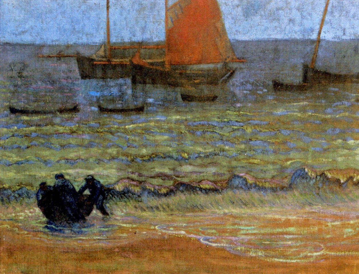 シーショア、ブルターニュ、c.1890-92 作： エミール・ジャーダン