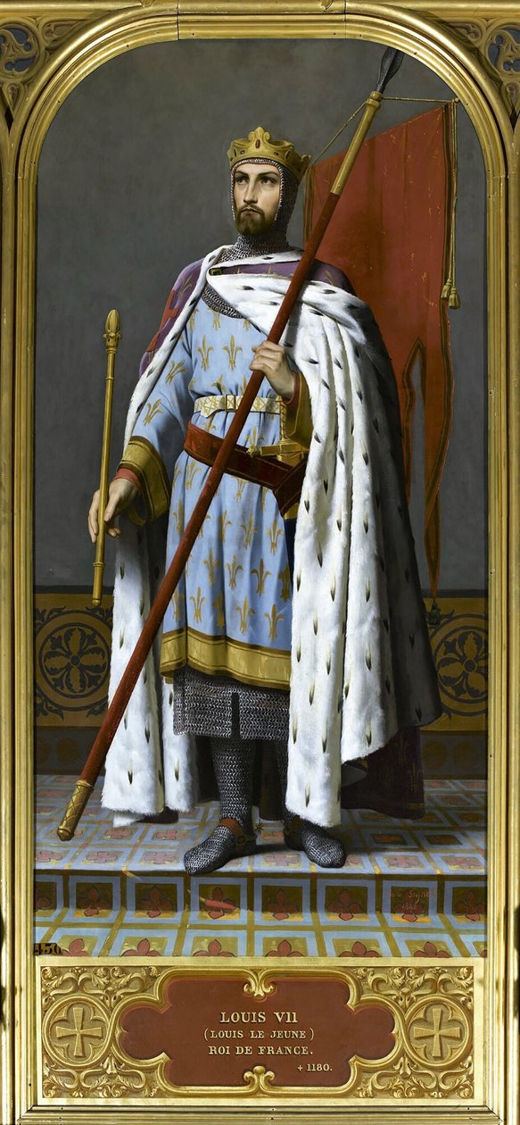 フランス国王ルイ 7 世 (1120 年 - 1180 年、1842 年)。 作： エミール・シニョル