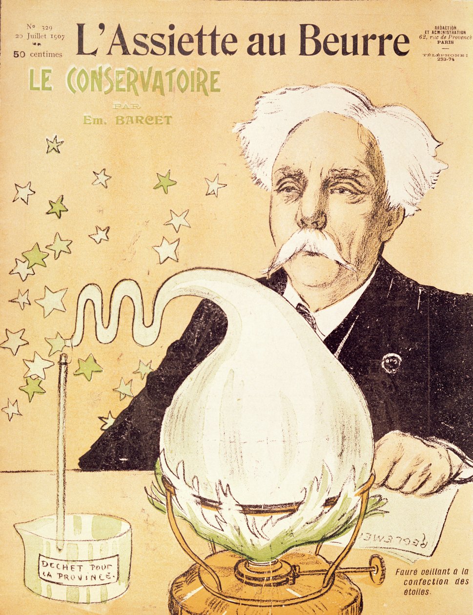 ガブリエルフォールの風刺画（1845-1924）、1907年7月20日の「l&39;Assiette au Beurre」から星を作成 作： エマニュエル・バーセット
