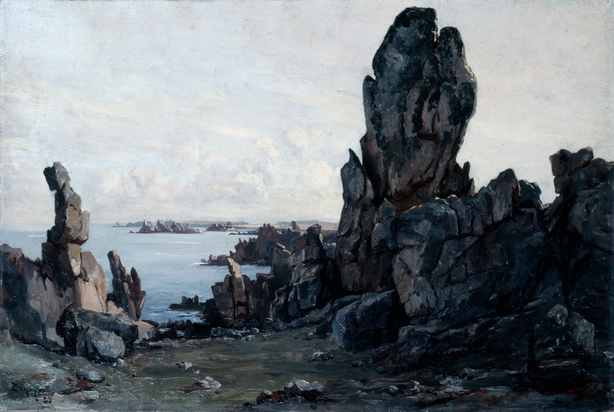 ウシャント島、1885 作： エマニュエル・ランシエ