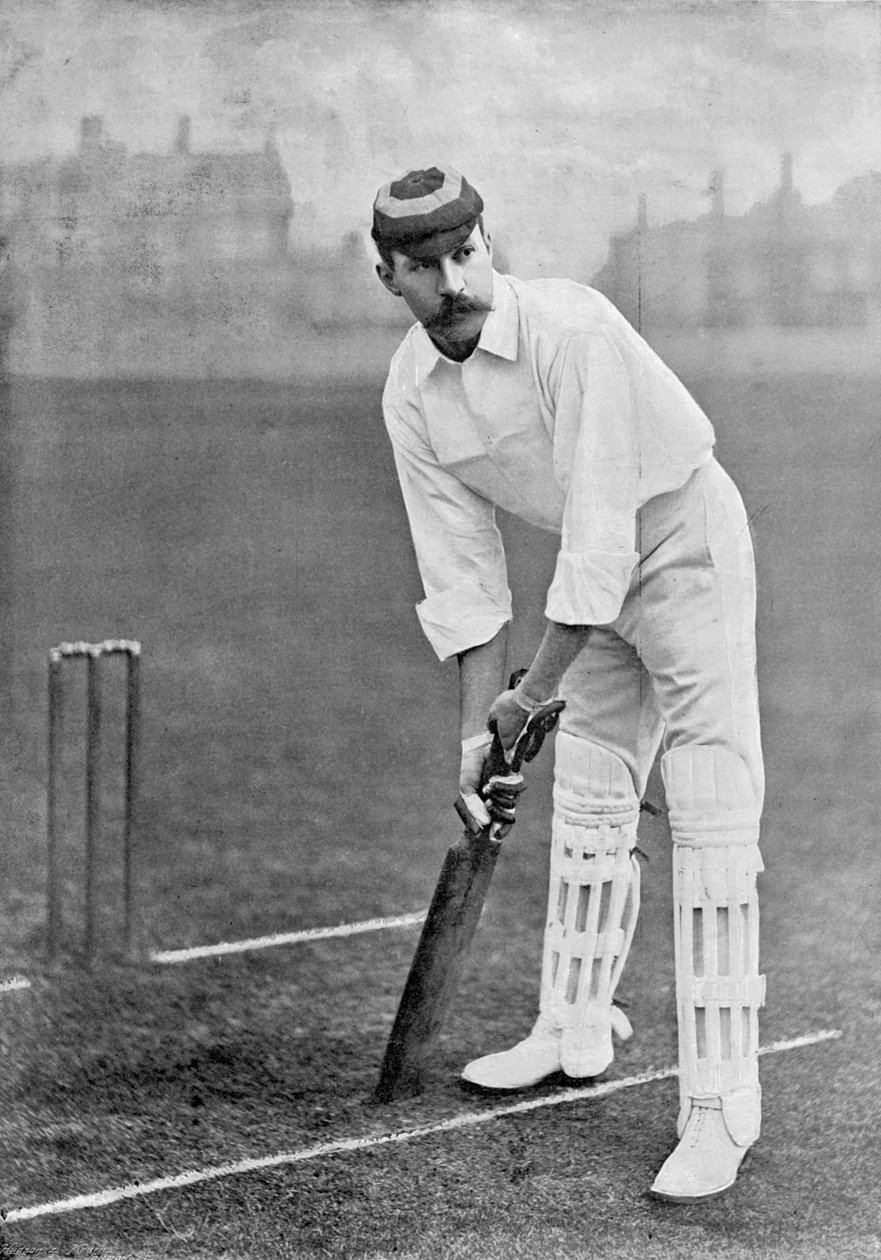 有名なクリケット選手とクリケット競技場からのAEストッダート、1895年にハドソンとカーンズから出版 作： 英語の写真家