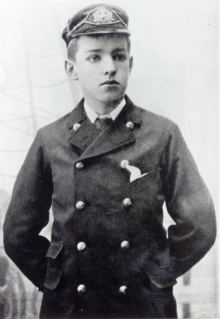 アーネストシャクルトン、16歳、ホワイトスターラインのユニフォーム、1890年 作： 英語の写真家