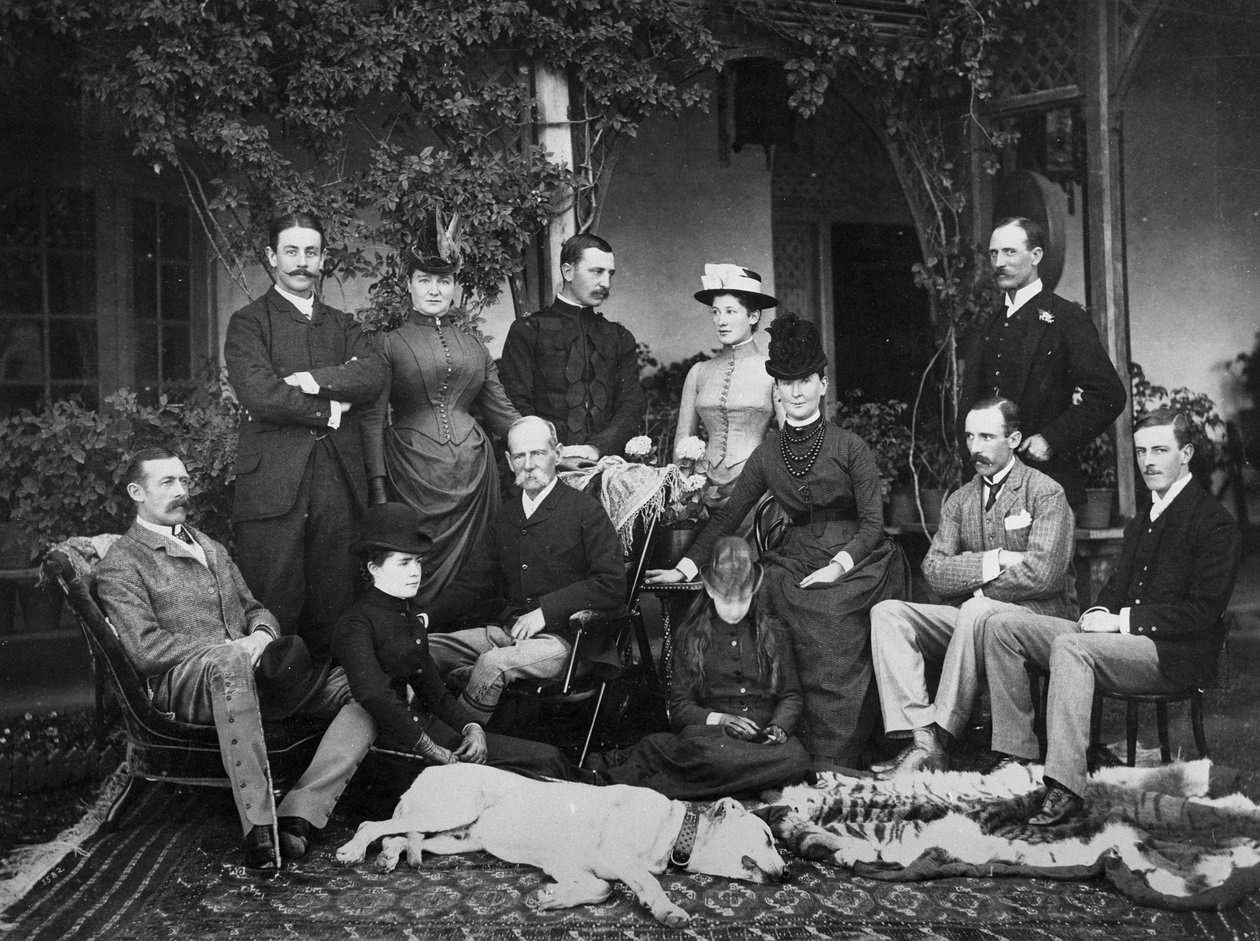 インド、バイスリーガルロッジのグループ、1875-80年 作： 英語の写真家