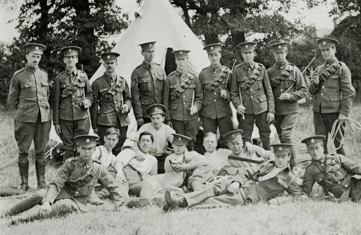 London Mounted Army Service Corpのグループの肖像画 作： 英語の写真家