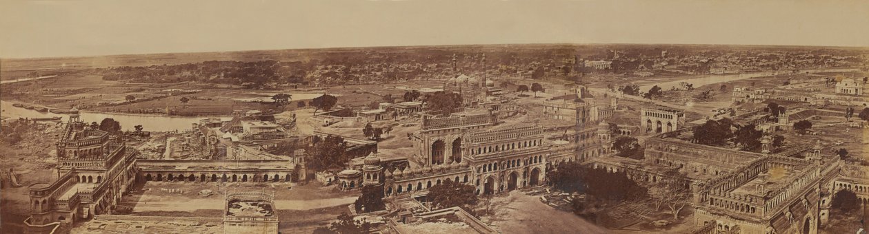 インドの反乱に関連した29枚の写真のコレクションからのインドの都市景観、c.1858 作： 英語の写真家