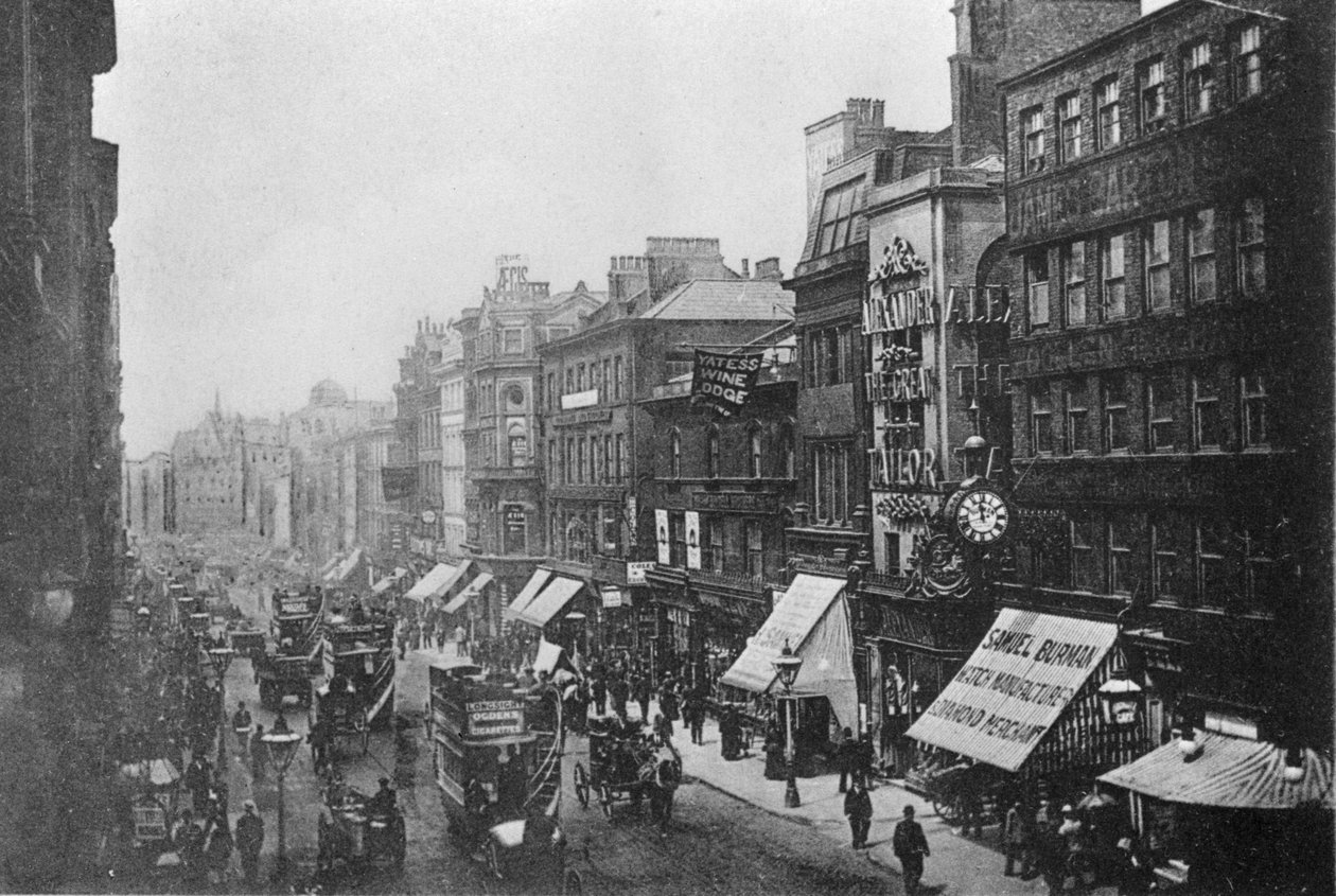 マーケットストリート、マンチェスター、1910年頃 作： 英語の写真家