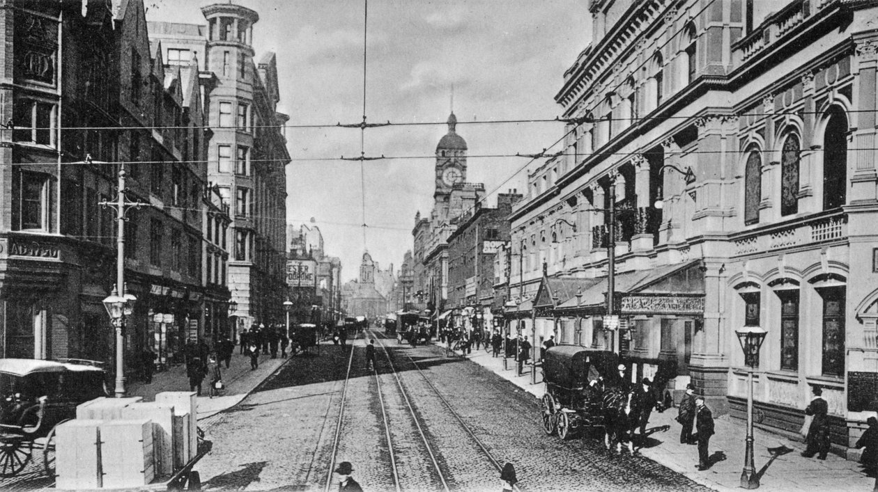 オックスフォードストリート、マンチェスター、1910年頃 作： 英語の写真家