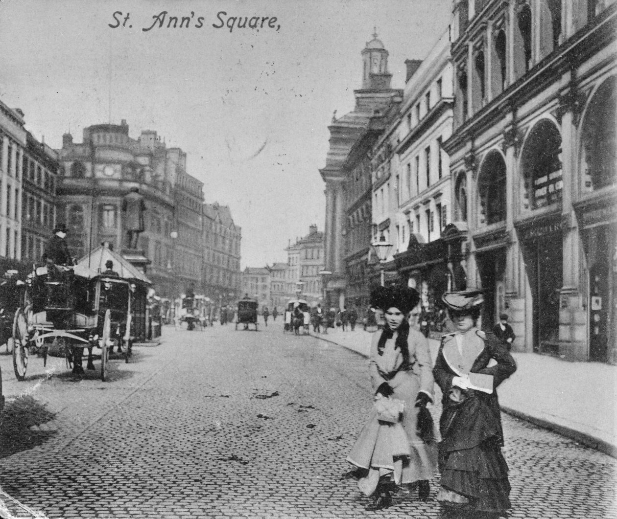 セントアンズスクエア、マンチェスター、c.1910 作： 英語の写真家