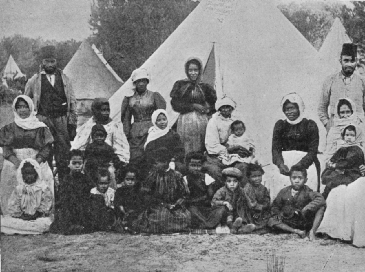 マレー人のためのコンタクトキャンプ、ケープタウン、王からのイラスト、1901年5月25日 作： 英語の写真家