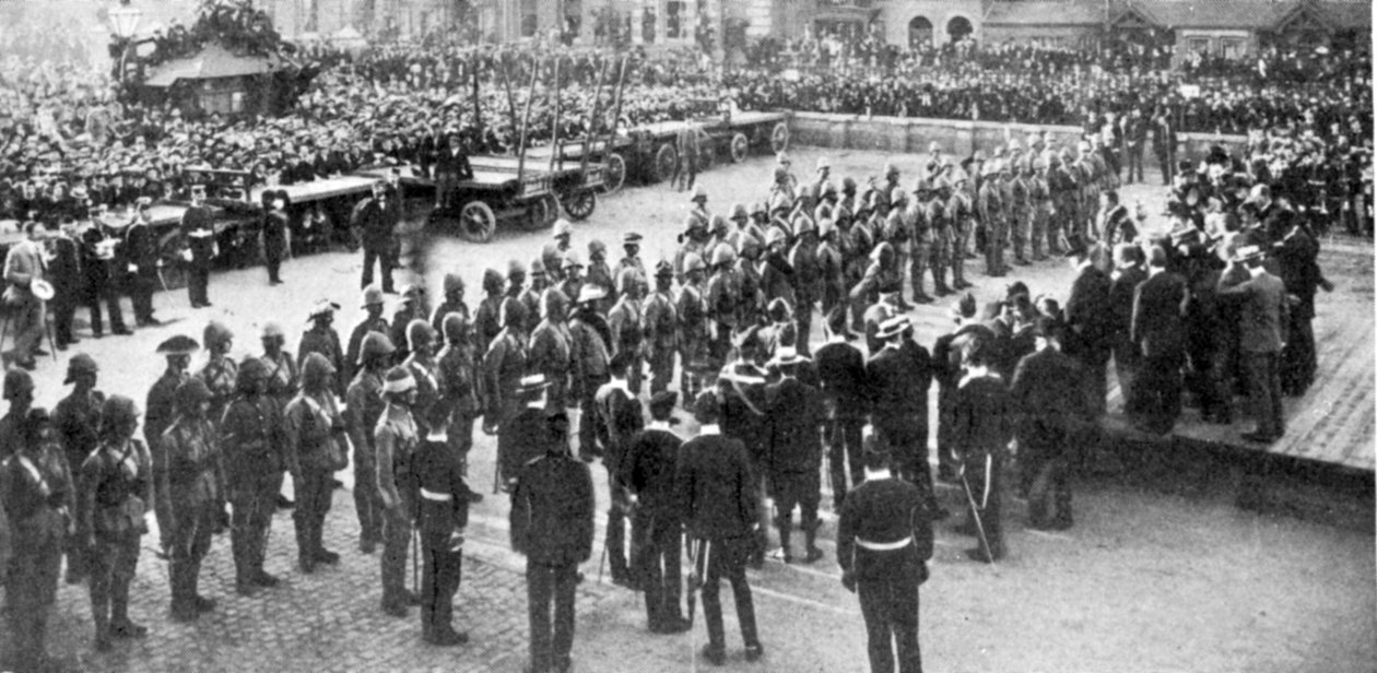 リンカーン市長、リンカーンボランティアの演説、キングのイラスト、1901年5月25日 作： 英語の写真家