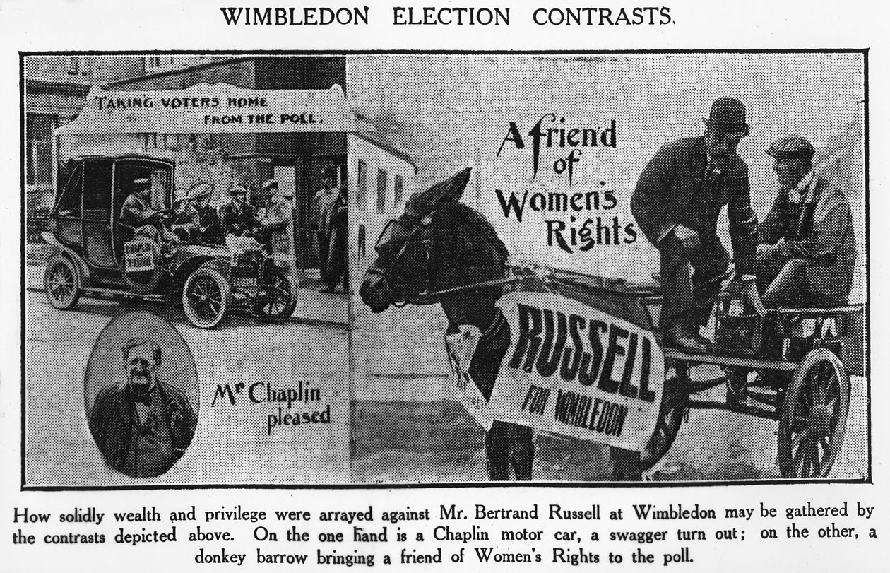 ウィンブルドン選挙の対照、1907 作： 英語の写真家