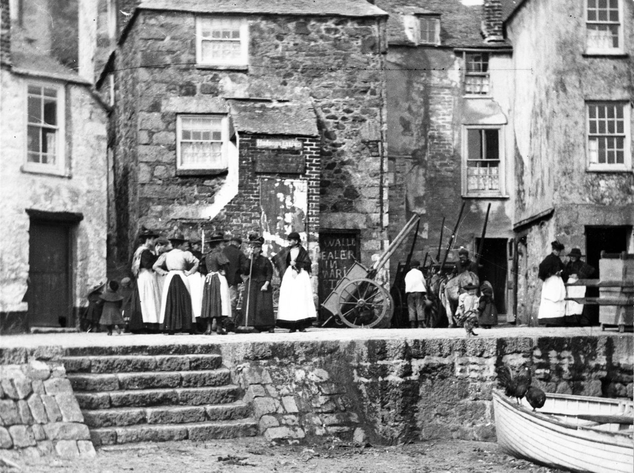 セントアイブスの海辺の女性たち、1890年頃 作： 英語の写真家