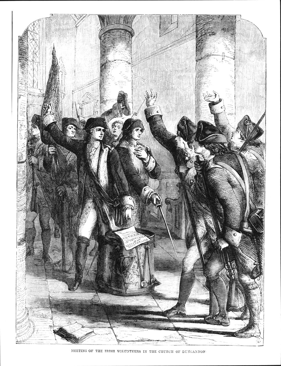 ダンガノン教会でのアイルランドのボランティア会議、1784年 作： 英語学校
