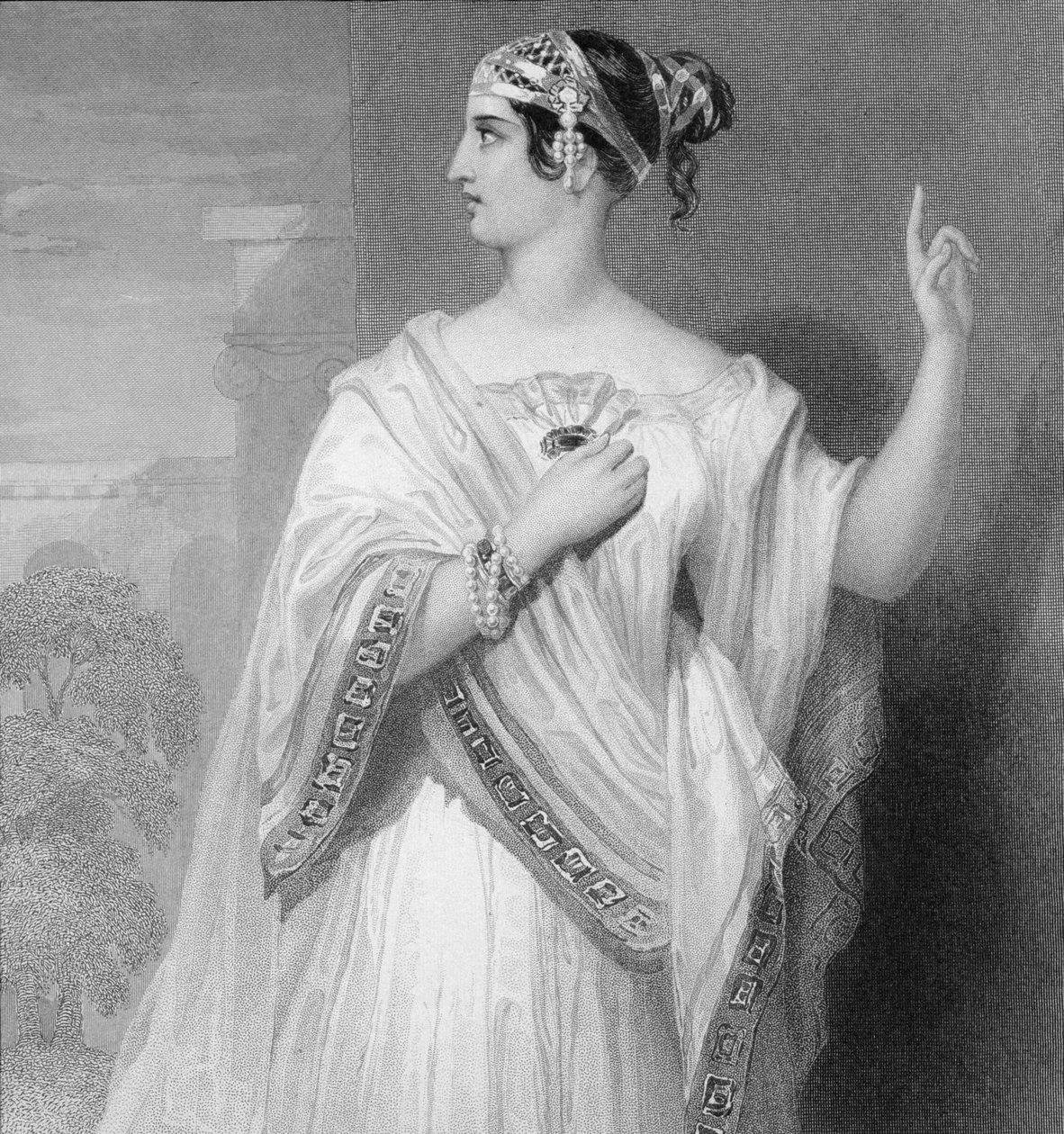 ローマの高貴な女性、1845年頃 作： 英語学校