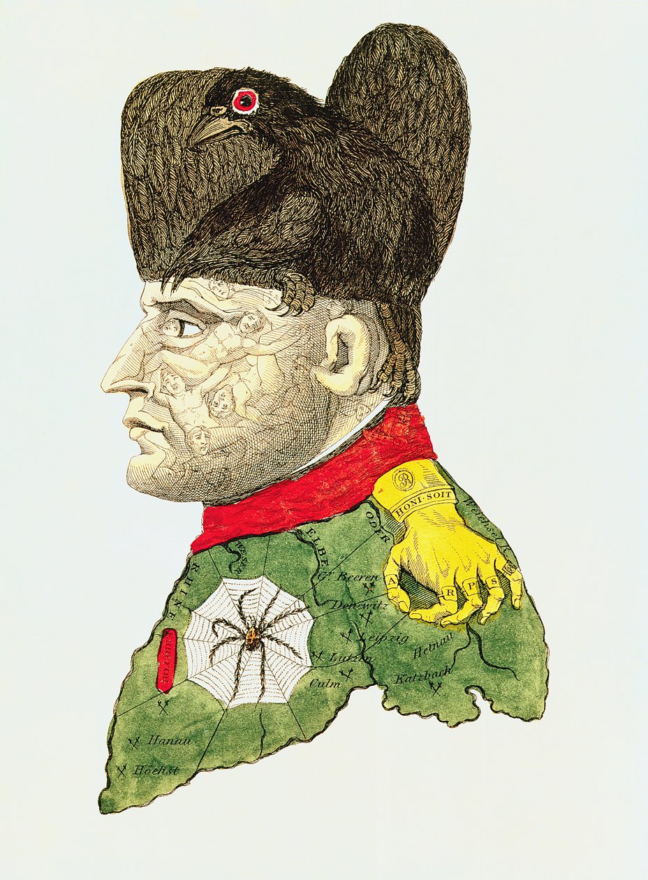 ナポレオンボナパルトの似顔絵（1769-1821）（カラー彫刻） 作： 英語学校