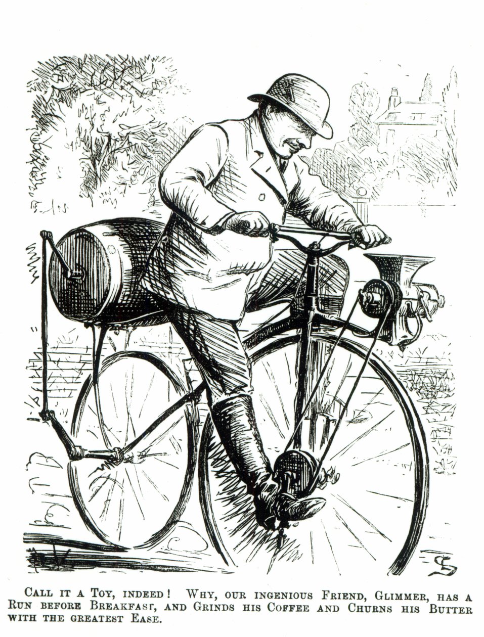 自転車の初期をからかう漫画 作： 英語学校