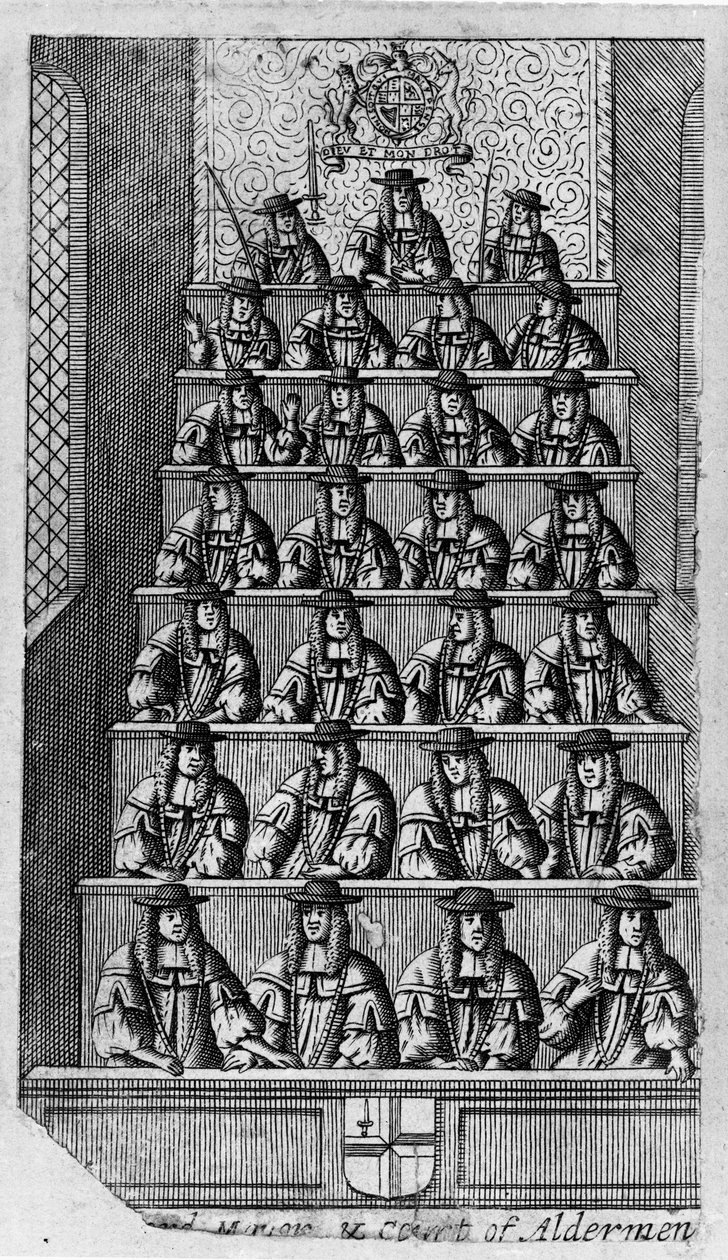 アルダーメンの裁判所、1690年頃 作： 英語学校