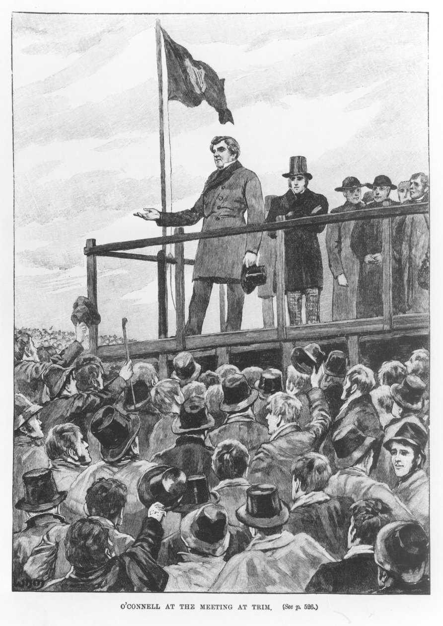 トリムでの会議でのダニエル・オコネル（1775-1847） 作： 英語学校
