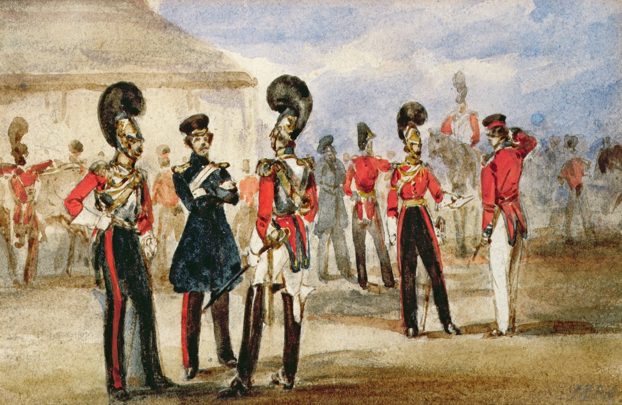 First Life Guards、1835（紙にトイレ） 作： 英語学校