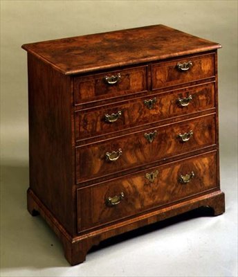George Iチェスト、ブラケットフィート付き、c.1720（ウォールナット） 作： 英語学校