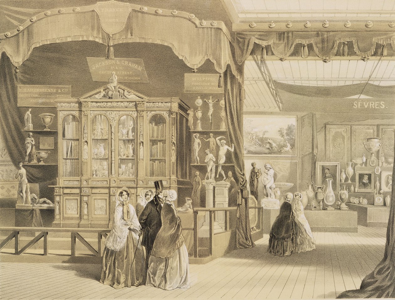 素晴らしい展覧会、1851年、フランス（セーヴル裁判所）、ディキンソンコンプリヘンシブピクチャーズ 作： 英語学校