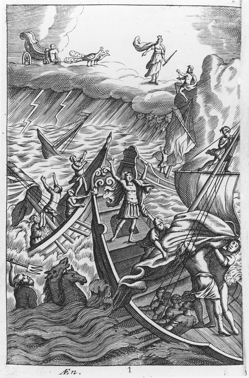 ヴァージルの「The Aeneid」のイラスト（紀元前70〜19年） 作： 英語学校