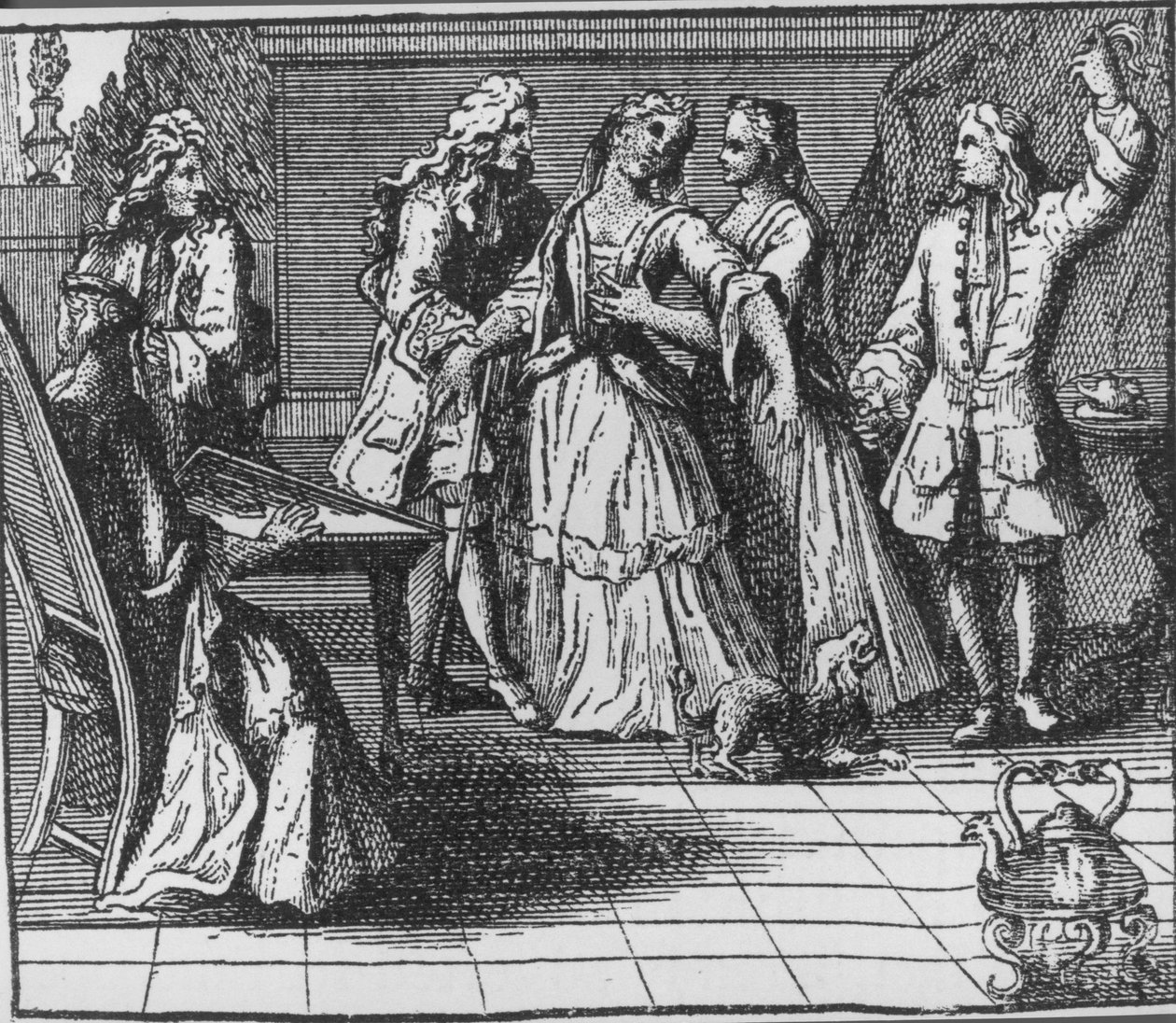 アレクサンドル・ポープ（1688-1744）1714による「ロックのレイプ」のイラスト 作： 英語学校