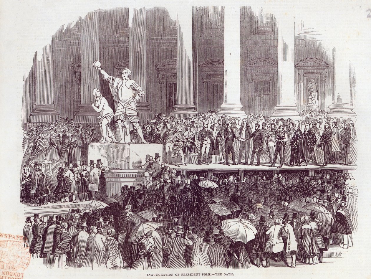 ポーク大統領の就任式：1945年4月19日の「The Illustrated London News」からの誓い 作： 英語学校