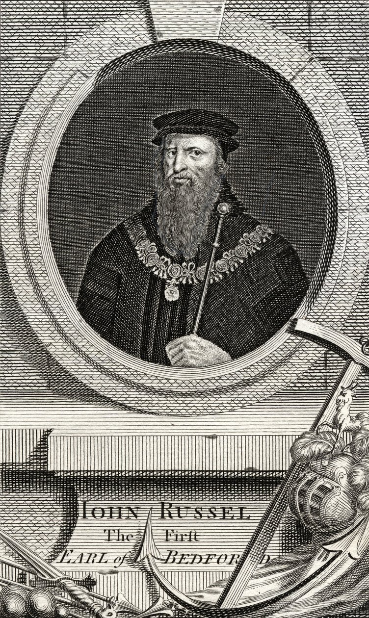 ジョンラッセル（1485-1555） &39;Portrait of Portraits&39;から初代ベッドフォード伯爵、1833年発行 作： 英語学校