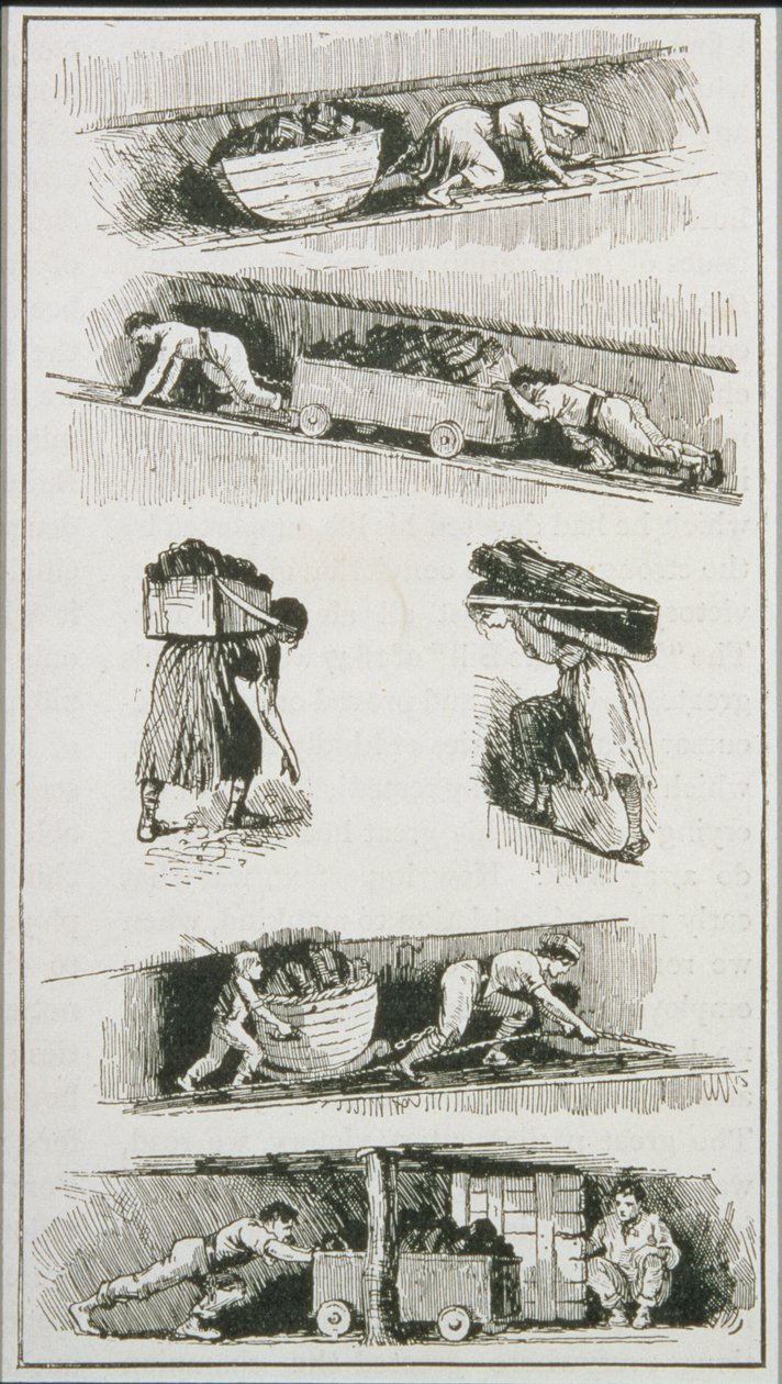 1843年より前の炭鉱の労働者（女性と子供を含む） 作： 英語学校