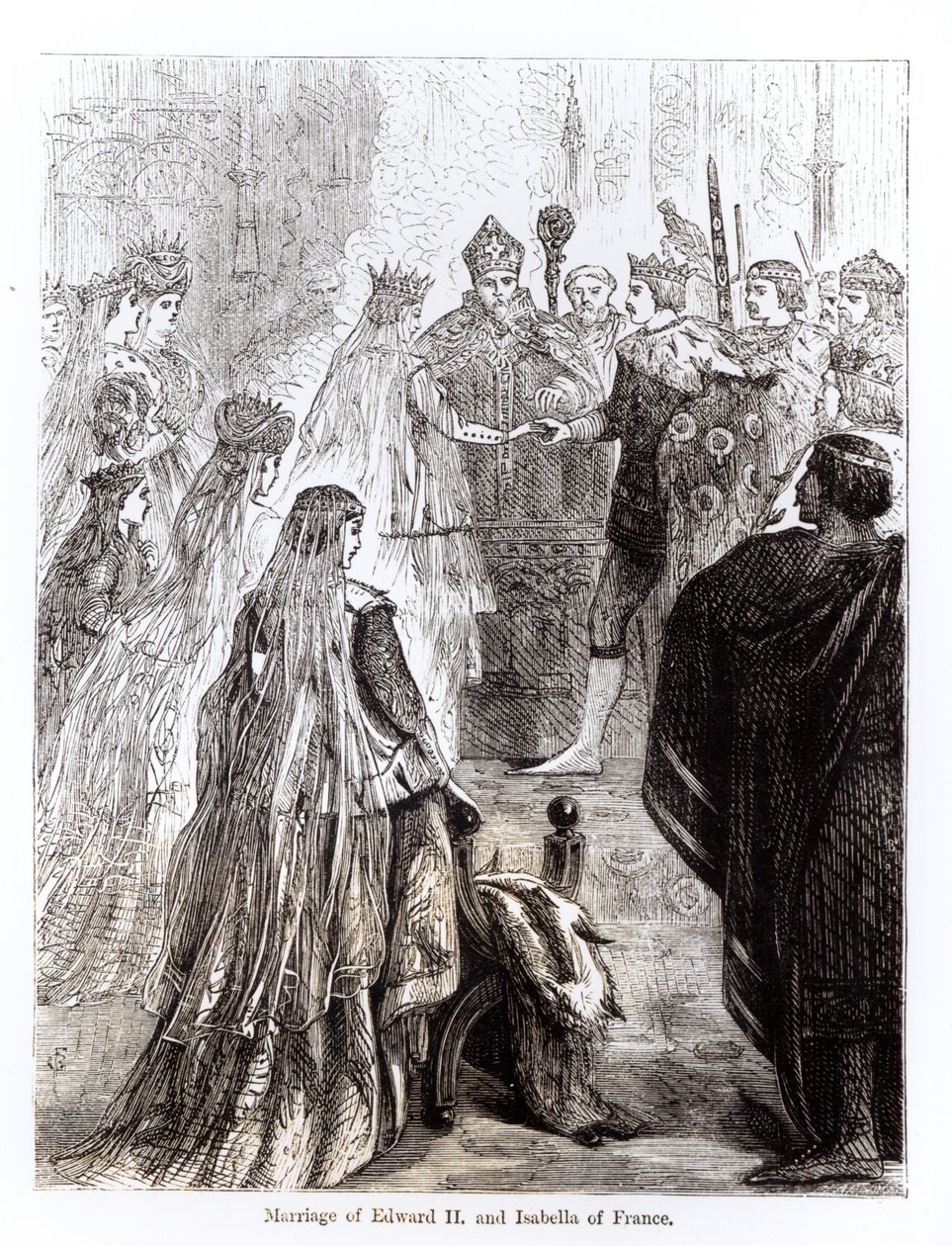 エドワード2世（1284-1327）とフランスのイザベラ（1292-1358）の結婚 作： 英語学校
