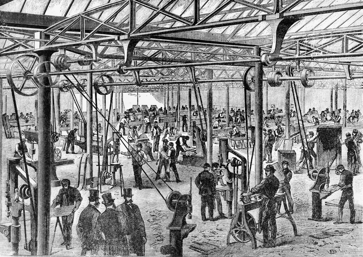 グレンゴールロードのチャブウントソン工場、1868年 作： 英語学校