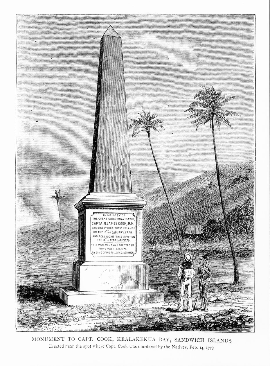 キャプテンジェームズクック（1728-79）記念碑、ケアラケクア湾、サンドイッチ諸島 作： 英語学校