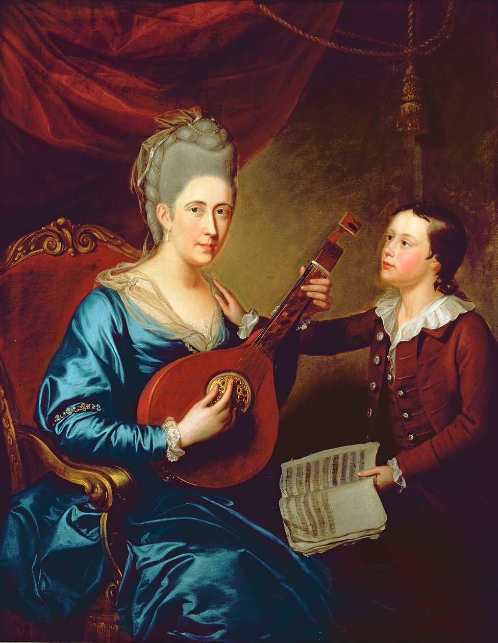 ジョセフ・バード夫人と息子、1760年頃 作： 英語学校